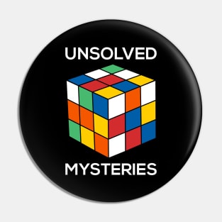 Rubiks Cube Unsolved Mysteries Retro Design Pin