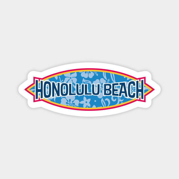 Honolulu Beach Magnet by Wintrly