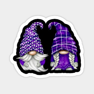 Purple Gnome Spring Aesthetic For  And Summer Lavender Magnet