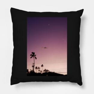 Purple tropical sky Pillow