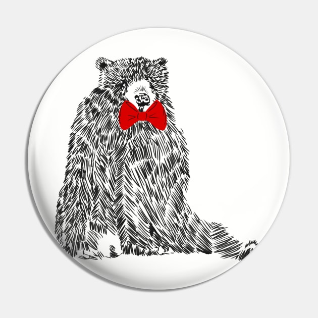 Bowtie Bear Pin by CKline