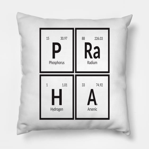 Praha City | Periodic Table of Elements Pillow by Maozva-DSGN