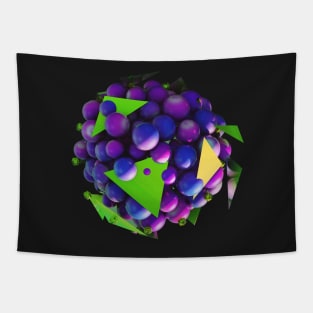 Galaxy spaceship planets 3d Tapestry