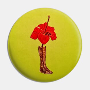 A Boot Flower Pin