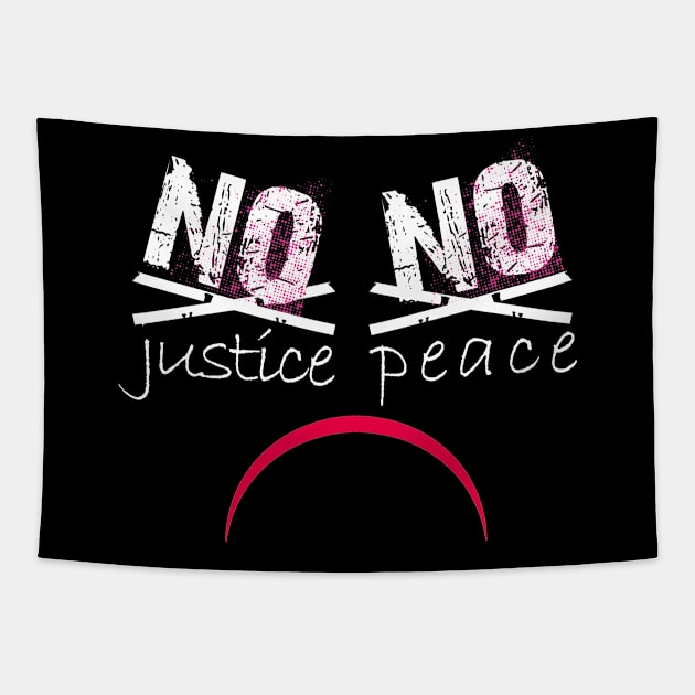 No Justice No Peace Tapestry by Sofiia Golovina