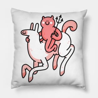 Devil on a horse Pillow