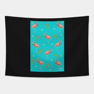 Tropical Flamingo Print Tapestry