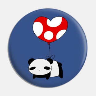 Heart Balloon Panda Pin