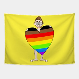 Gay Pride Heart Tapestry