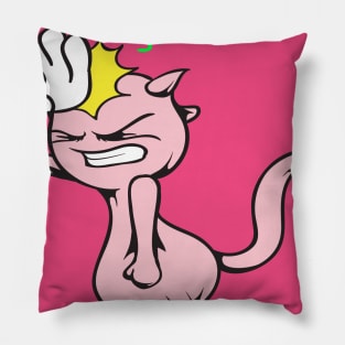 funny cat slap Pillow