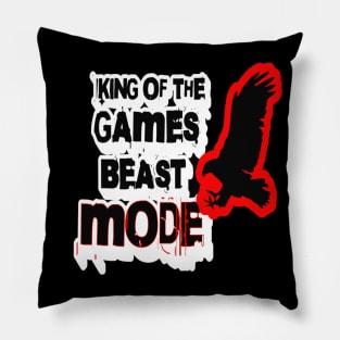 King Of Games Beast Mode, Funny Gamer Birthday Gifts Pillow