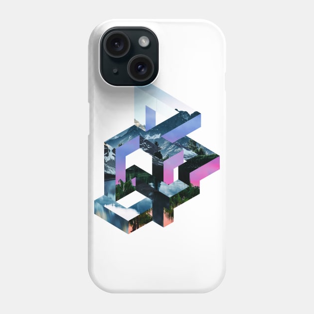 Nature Abstract Geometric Optical Illusion Phone Case by UNDERGROUNDROOTS