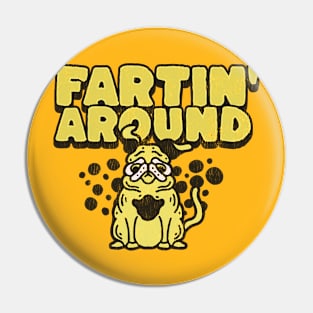 Fartin' Around Cartoon Dog Bubbling Up Something Pin