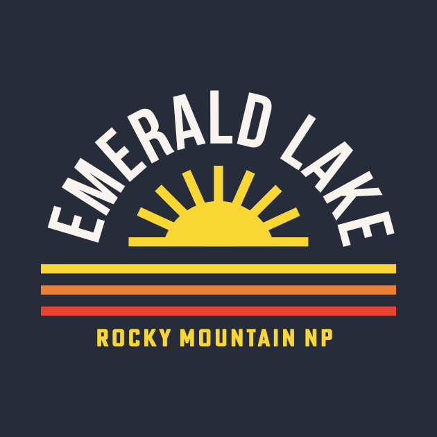 Emerald Lake Rocky Mountain National Park Souvenir Gift Sunrise by PodDesignShop