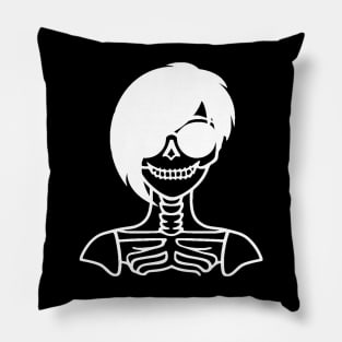 Female Skull and Sunglasses Pillow