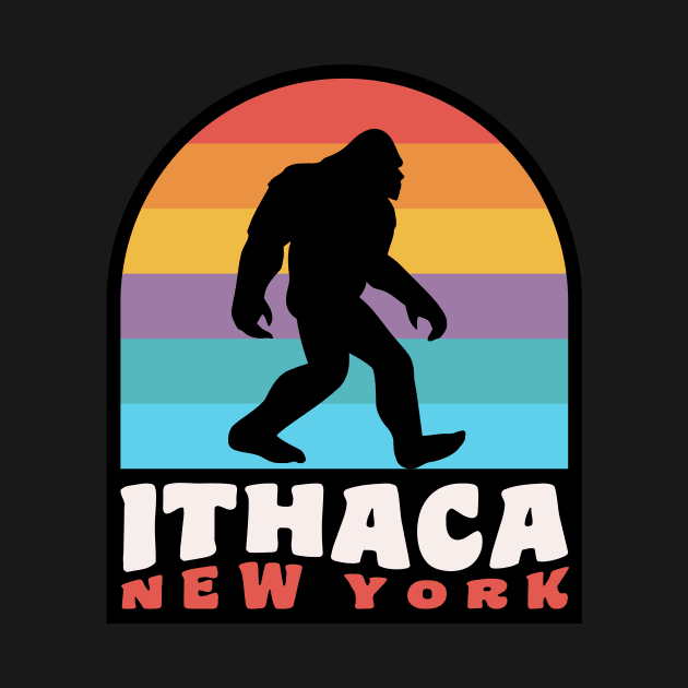 Ithaca New York Bigfoot Sasquatch Finger Lakes by PodDesignShop