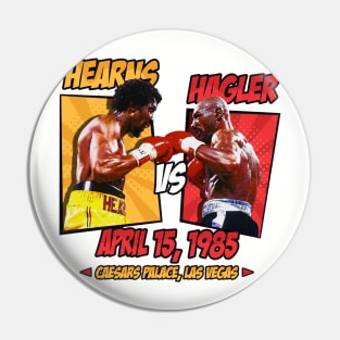 Hagler vs Hearns Comics Pin