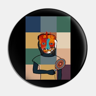 Stellar Star Digital Collectible - Character with FemaleMask, StreetEye Color, and BlueSkin on TeePublic Pin