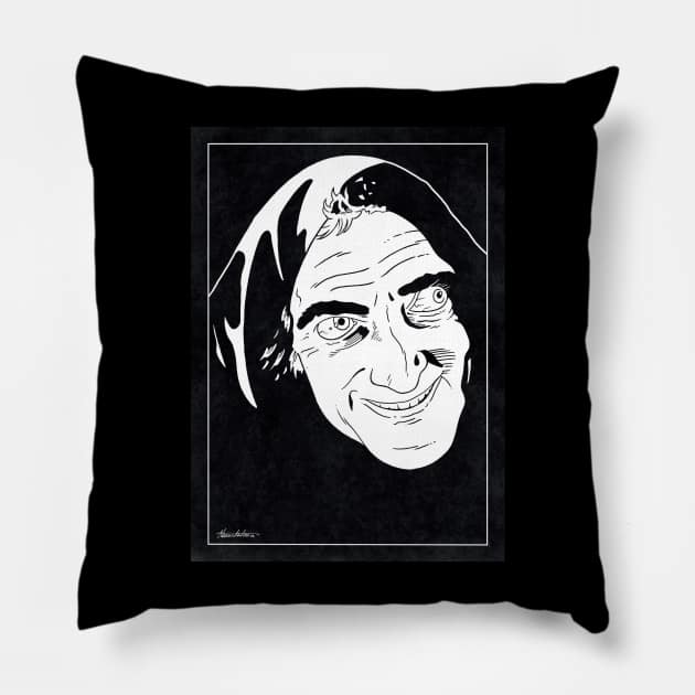 IGOR - Young Frankenstein (Black and White) Pillow by Famous Weirdos