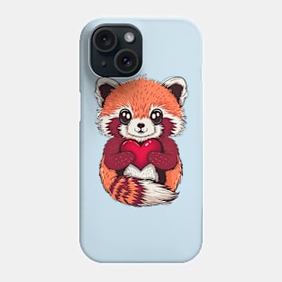 Cute Red Panda for Valentines Day Phone Case