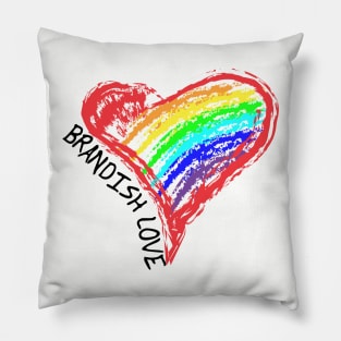 Brandish Love Rainbow Heart Pillow