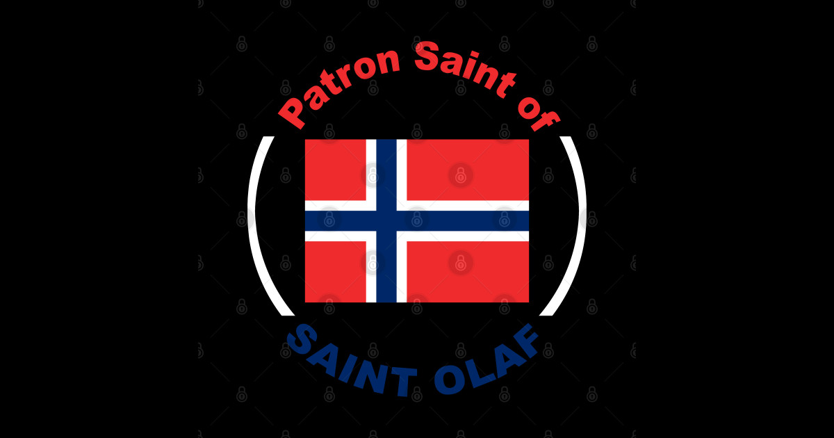 PATRON SAINT OF NORWAY St Olaf Aufkleber TeePublic DE