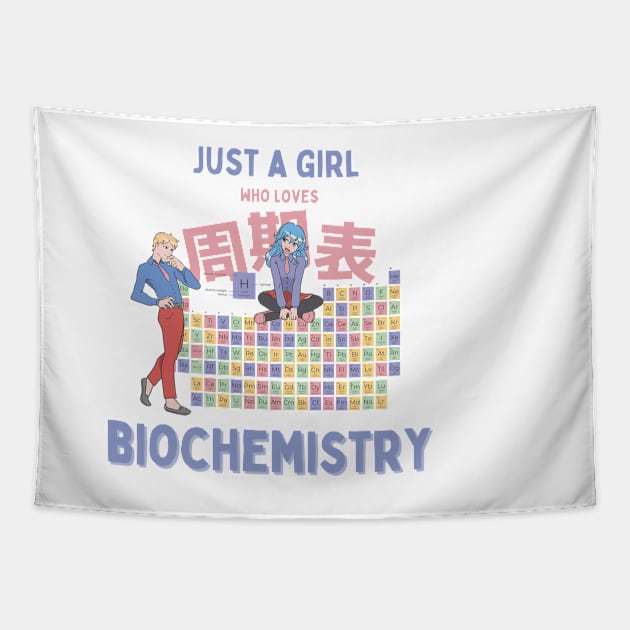 Just a Girl Who Loves Biochemistry Tapestry by BestNestDesigns