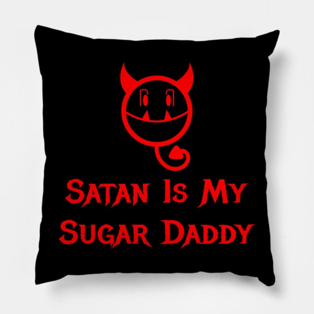 Sugar Daddy Devil Pillow by dflynndesigns
