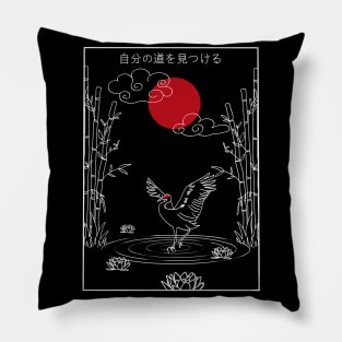 Japanese Design Cranes Pillow