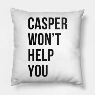 Casper The Friendly Ghost | Casper Won't Help You Vintage Classic Pillow