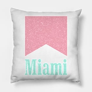 Light Up Miami - Distressed Logo Pillow