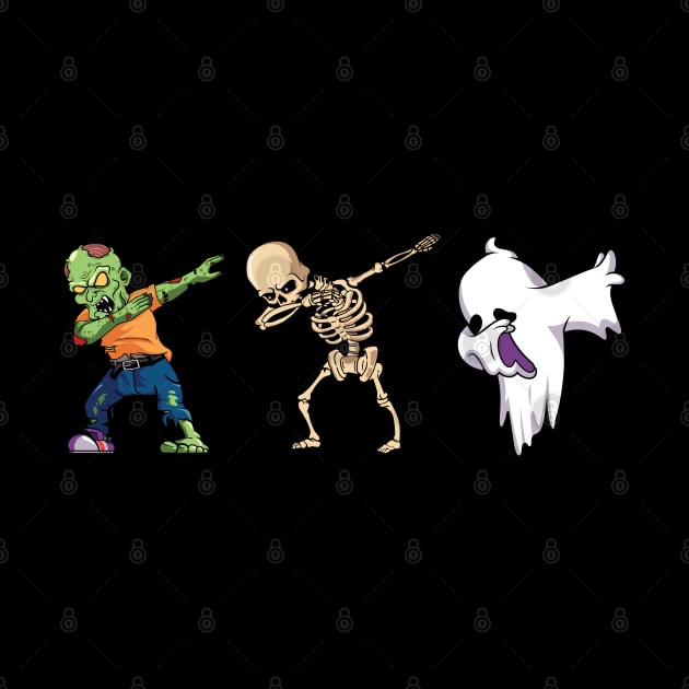 Dabbing Halloween Creatures by MZeeDesigns