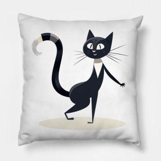 Funny Dancing Black Cat Pillow