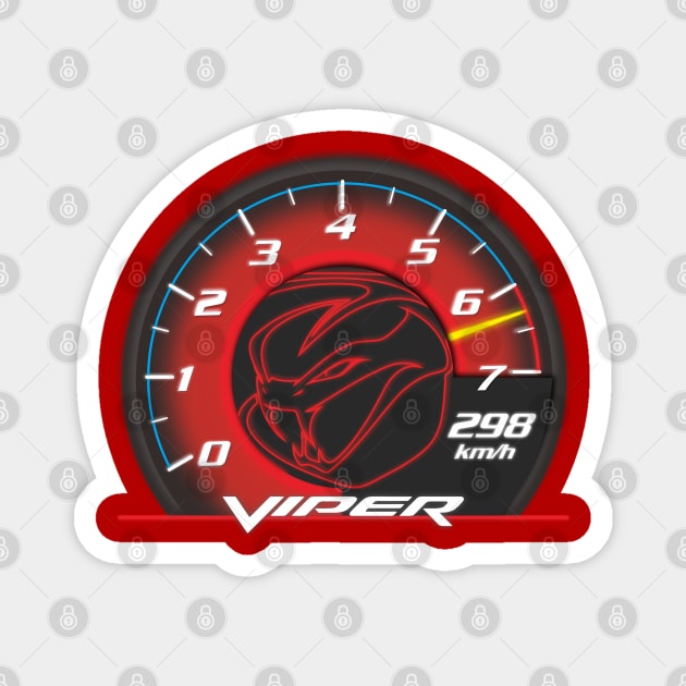 Dodge Viper Speedometer Magnet by Dmitrij Vitalis