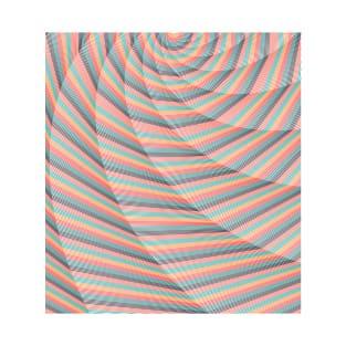 Spiraling Waves Line Pattern T-Shirt