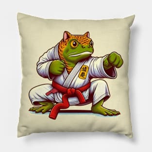 Tiger frog karate Pillow