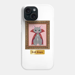 Kawaii Vampire Cat in an Antique Frame Phone Case