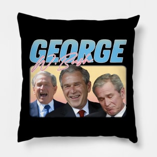 George W Bush 90s Style Aesthetic Pillow