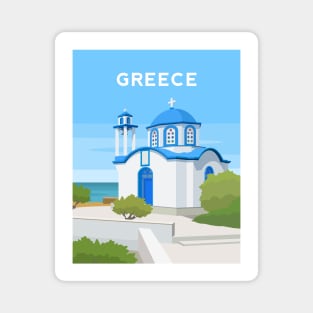 Greece, Greek Island Church Magnet