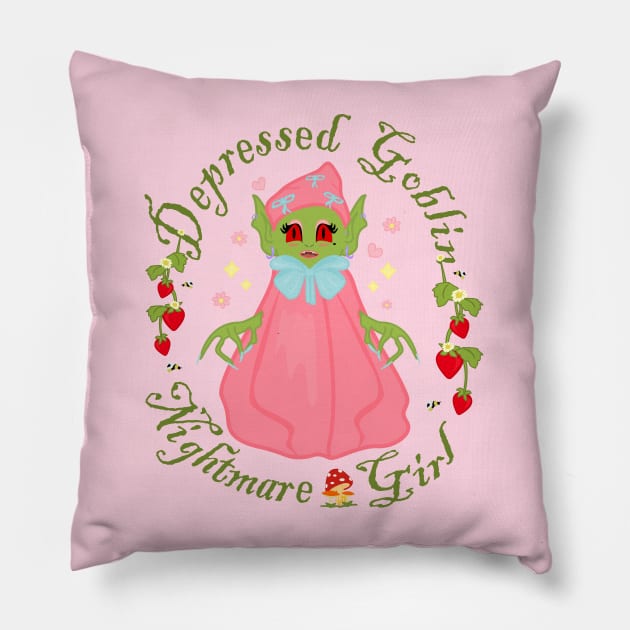 Depressed goblin nightmare Pillow by Brunaesmanhott0