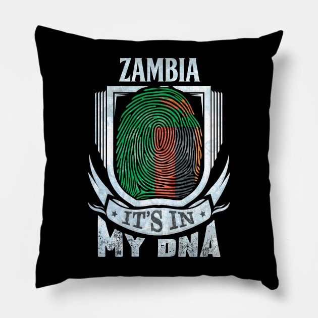 Zambia It's In My DNA - Gift For Zambian With Zambian Flag Heritage Roots From Zambia Pillow by giftideas