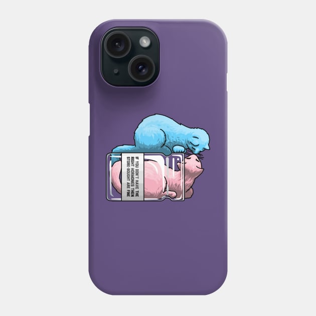 Store-bought Hormones Cat E Phone Case by Art by Veya