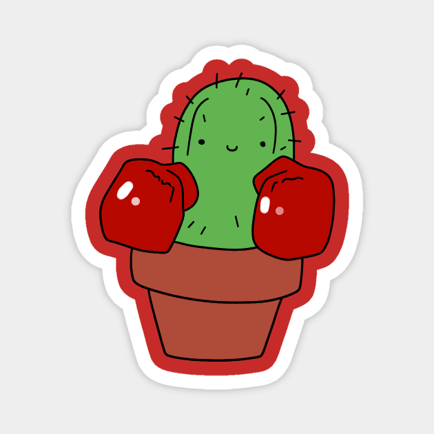 Boxing Gloves Cactus Magnet by saradaboru