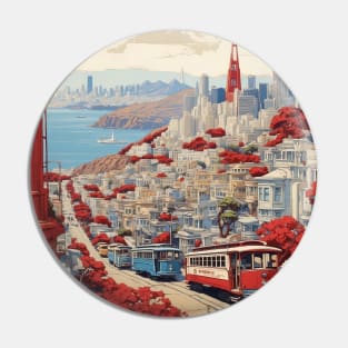 San Francisco California United States of America Tourism Vintage Pin