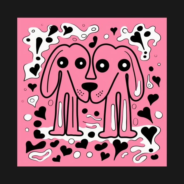 Funny Keith Haring, Dog Lover by Art ucef