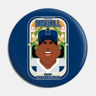 Baseball Blue Pinstripes - Deuce Crackerjack - Aretha version Pin