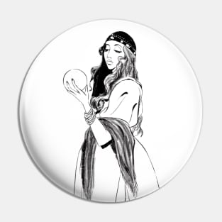 Fortune teller with a crystal ball Pin