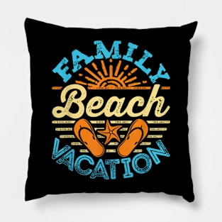 Family Beach Vacation Matching Family Summer Trip Pillow