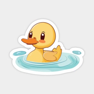 Swimming cute cartoon duck Magnet