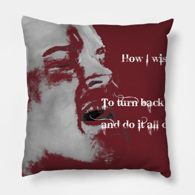 Turn back the Clock and Do Over Again Pillow by JmacSketch